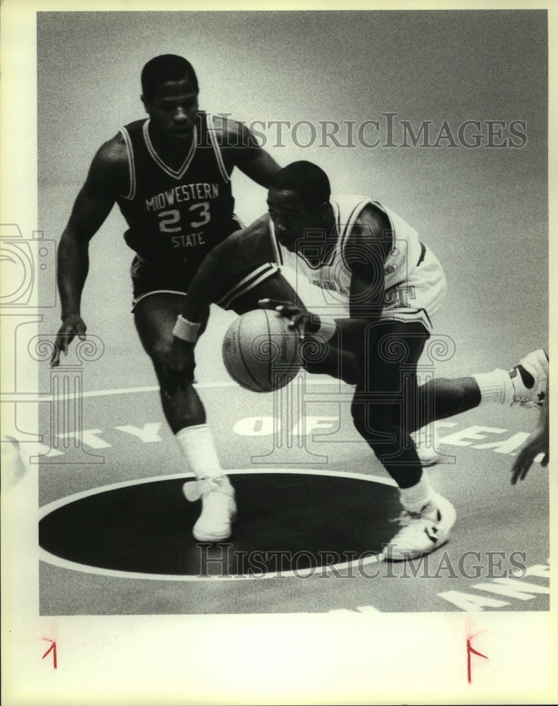 1983 Press Photo Craig Walkin, Midwestern State College Basketball Player- Historic Images