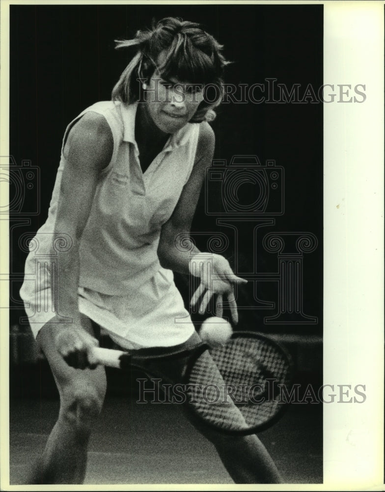 1987 Press Photo Trinity tennis player Elvyn Barrable - sas07095- Historic Images