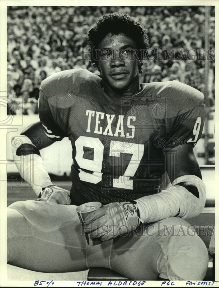 Press Photo University of Texas football player Thomas Aldridge - sas07164- Historic Images