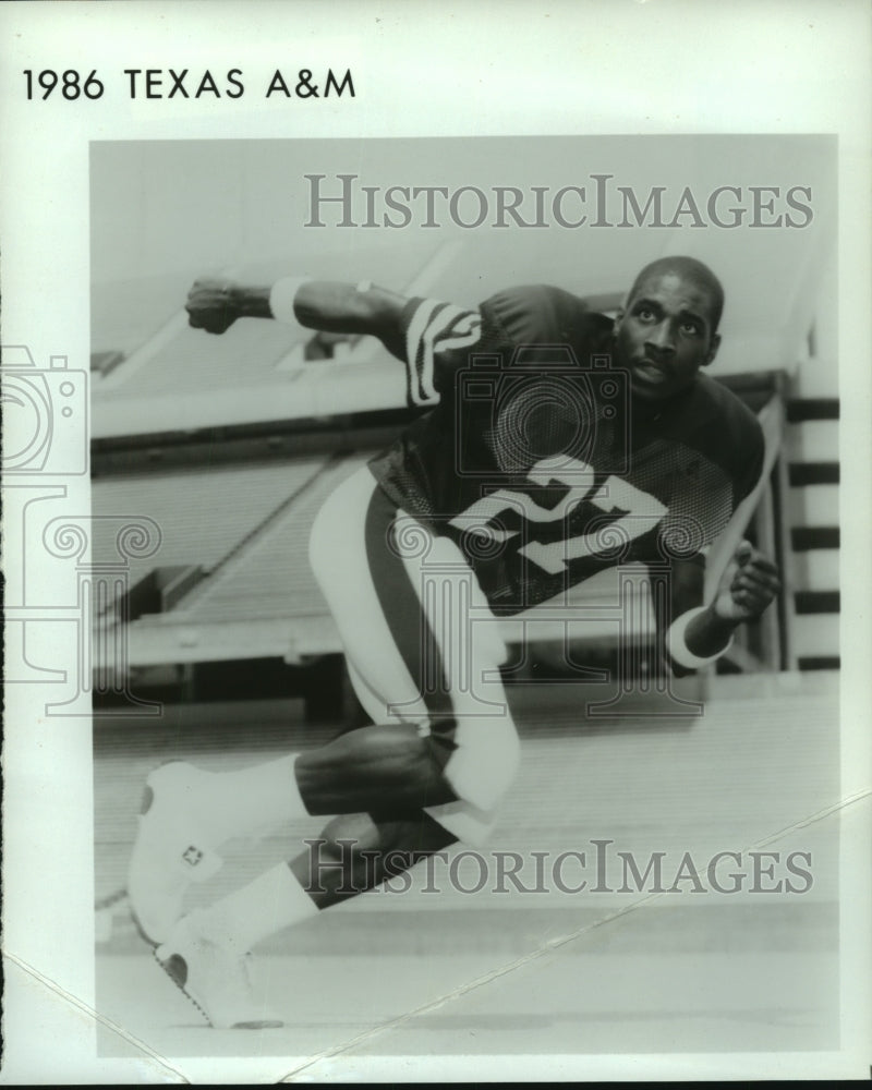 1986 Press Photo Texas A&amp;M football player Terrance Brooks - sas07175- Historic Images