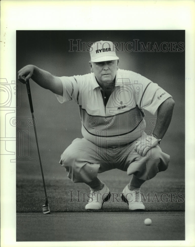 1989 Press Photo Golfer Billy Casper at Dominion Pro Golf Senior Tour- Historic Images