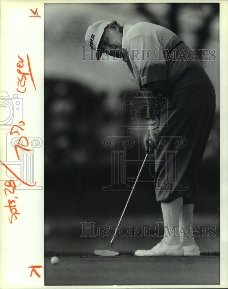1989 Press Photo Golfer Billy Casper at Senior Pro Golf Association Tournament- Historic Images