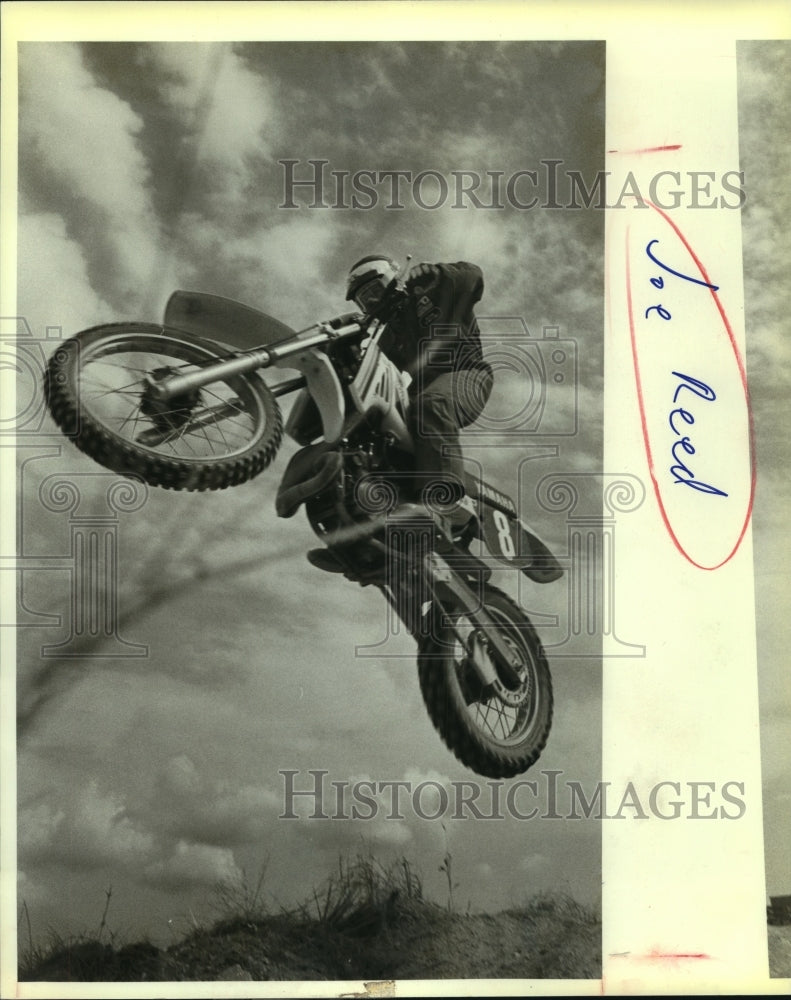 Press Photo Motorcycle athlete Joe Reed - sas07280- Historic Images