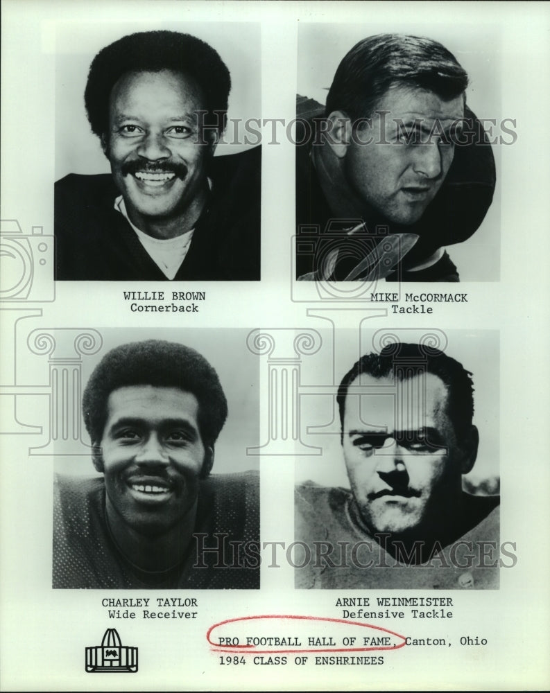 1984 Press Photo Professional Football Hall of Fame Class of Enshrinees Members- Historic Images