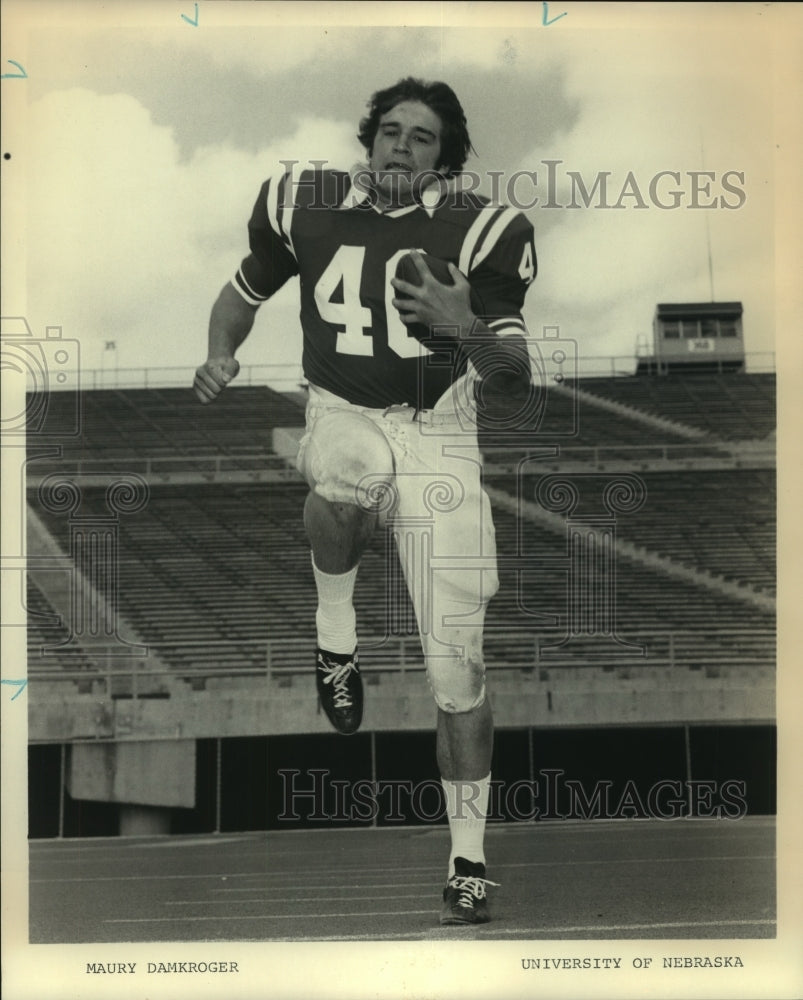 Press Photo Maury Damkroger, University of Nebraska Football Player - sas07335- Historic Images