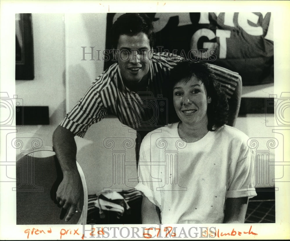 1989 Press Photo Wally Dallenback and Wife at Nissan Grand Prix Press Conference- Historic Images