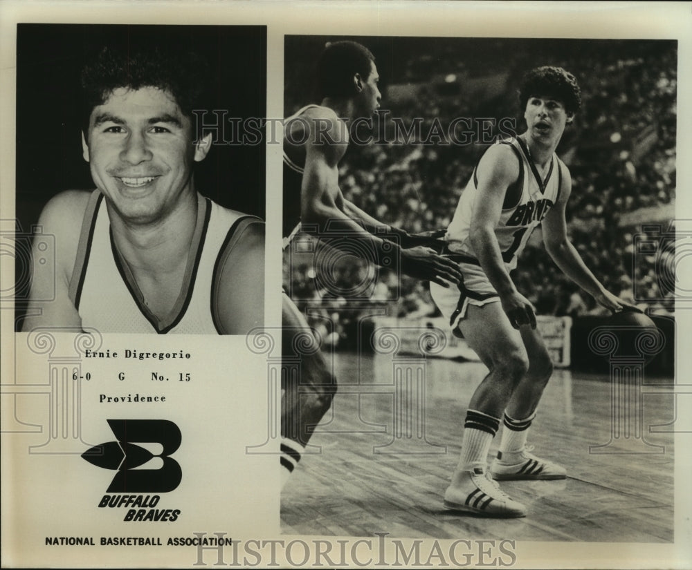 Press Photo Ernie Digregorio, Buffalo Braves Basketball Player at Game- Historic Images