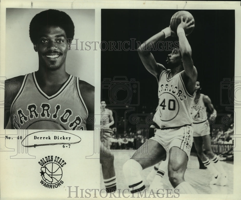 1978 Press Photo Derrek Dickey, Golden State Warriors Basketball Player at Game- Historic Images
