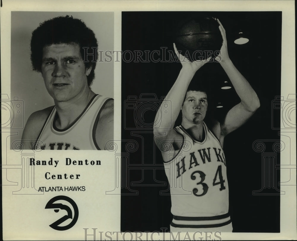 Press Photo Randy Denton, Atlanta Hawks Center Basketball Player - sas07446