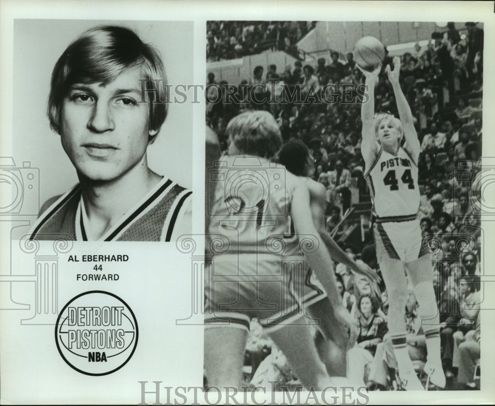 Press Photo Al Eberhard, Detroit Pistons Basketball Player - sas07508- Historic Images
