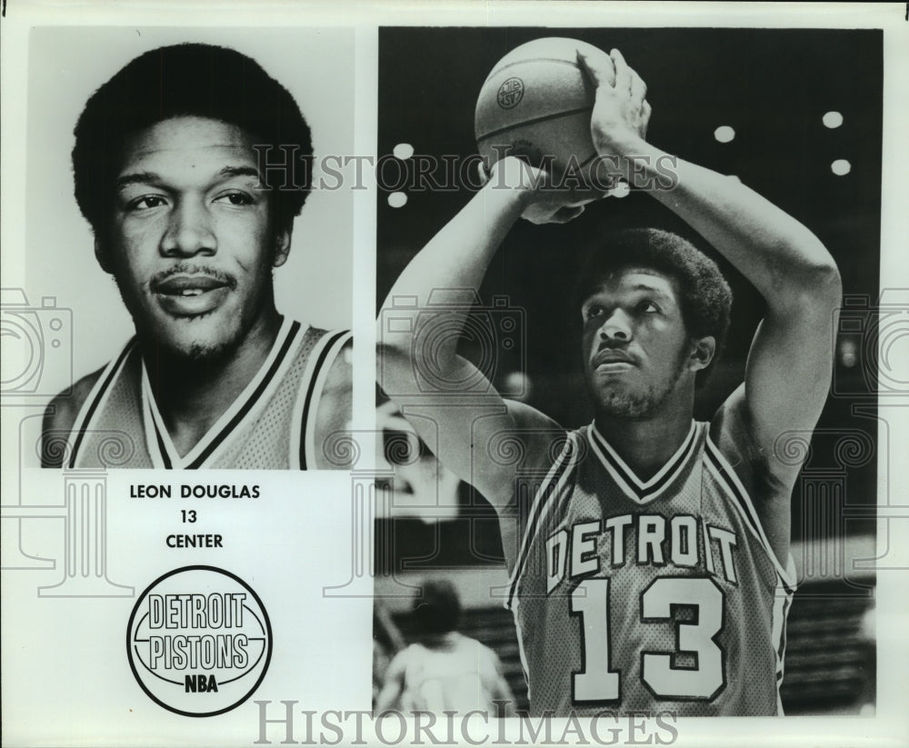 Press Photo Leon Douglas, Detroit Pistons Basketball Player - sas07517- Historic Images
