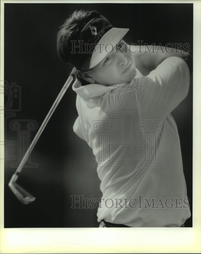 1988 Press Photo Al Yanez, Jr. at Olmos Men&#39;s City Amateur Tournament- Historic Images