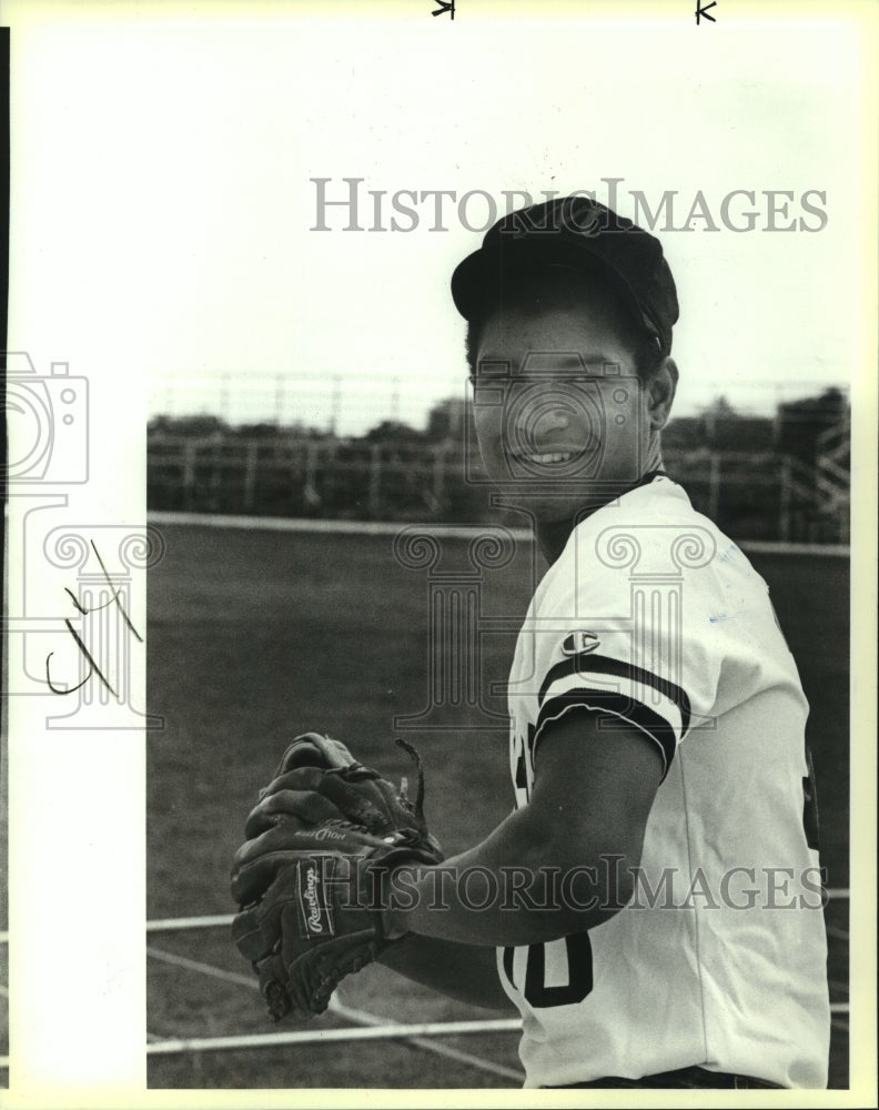 1988 Press Photo Brian Littlefield, Calvin Marion High School Baseball Pitcher- Historic Images