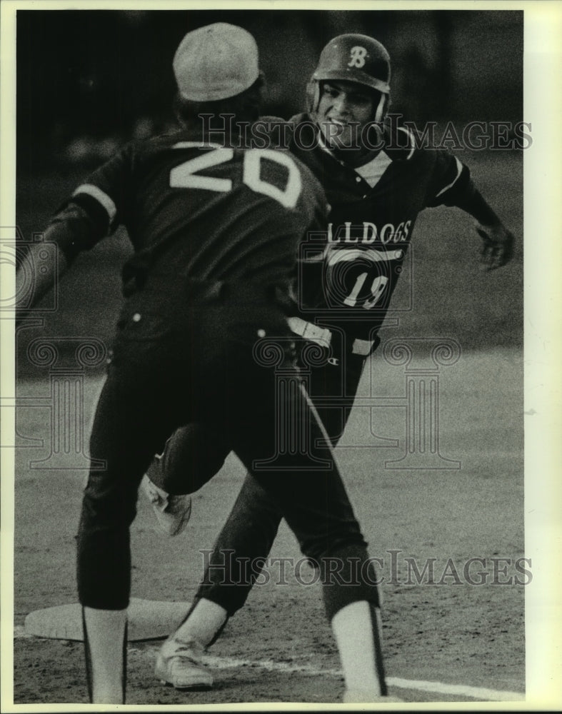 1980 Press Photo Abel Hernandez, High School Baseball Player with Coach- Historic Images