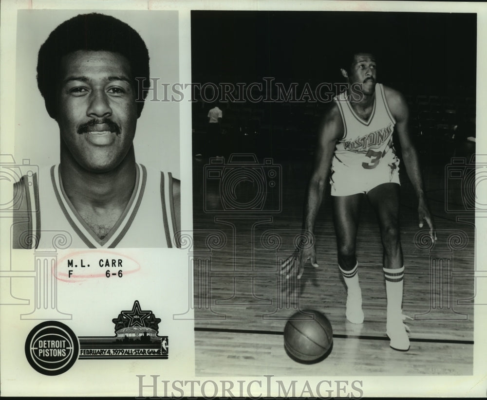 1979 Press Photo M. L. Carr, Detroit Pistons Basketball Player at All Star Game- Historic Images