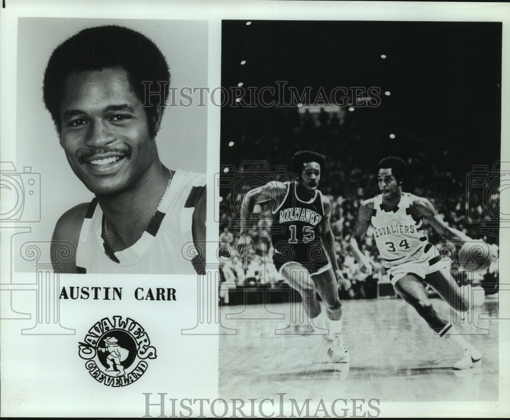 Press Photo Austin Carr, Cleveland Cavaliers Basketball Player at Game- Historic Images