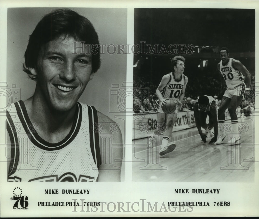 Press Photo Mike Dunleavy, Philadelphia 76ers Basketball Player at Game- Historic Images