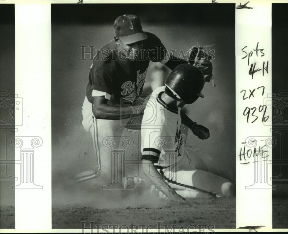 1989 Press Photo Judson and Carroll play high school baseball - sas07807- Historic Images
