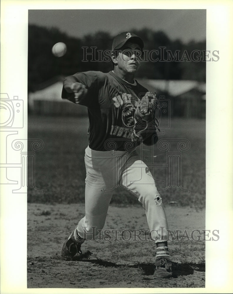 1989 Press Photo Tino Salazar, Jay High School Baseball Second Base Player- Historic Images