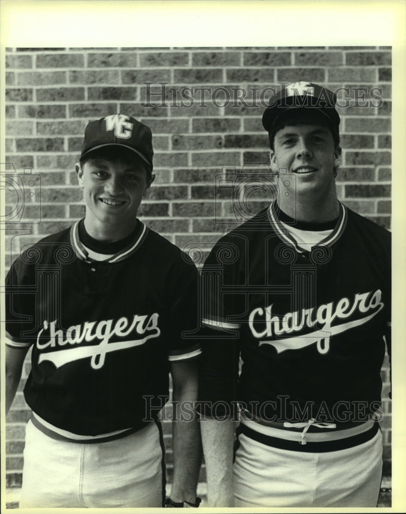 Press Photo Churchill Baseball Players Mickey Phillips and Jimmy Townsend- Historic Images