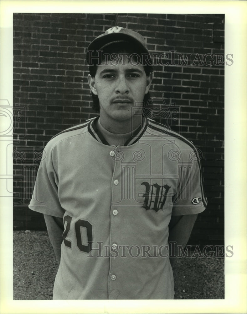 1987 Press Photo Mike Rico, Wheatley Baseball Player - sas07893- Historic Images