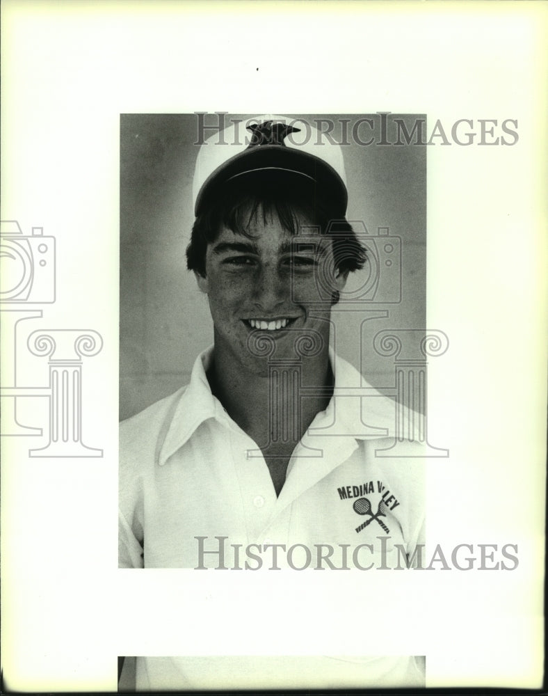 1987 Press Photo Bryan Bippert, Medina Valley High School Tennis Player- Historic Images