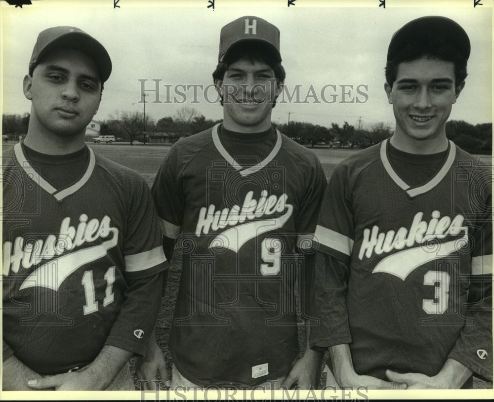 1986 Press Photo Holmes Huskeis High School Baseball Players - sas08031- Historic Images