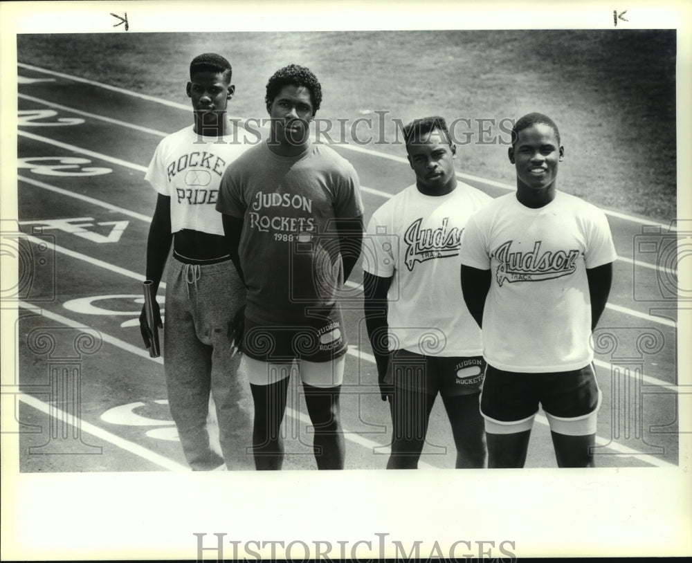 1989 Press Photo The Judson High boys 400 meter relay team - sas08093- Historic Images