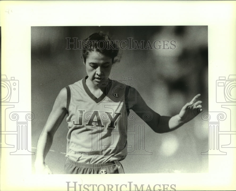 1988 Press Photo Audrey Gauthier, Jay High School Track Winner - sas08143- Historic Images