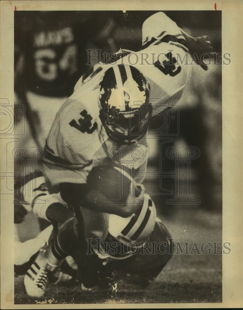 1982 Press Photo Ted Tollette, Churchill High School Football Player at Game- Historic Images