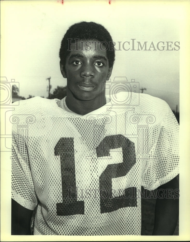 1983 Press Photo Keith Sanders, Wheatley High School Football Player - sas08200- Historic Images