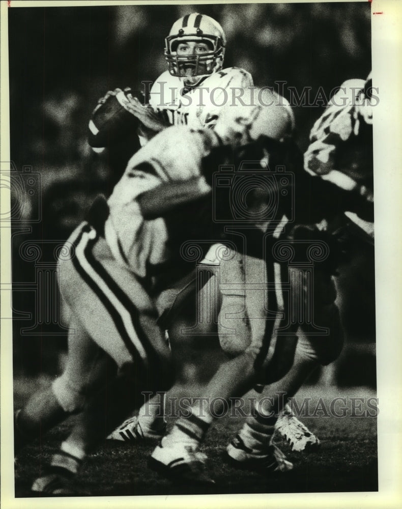 1983 Press Photo Allen Deaz, Judson High School Football Player at Game- Historic Images