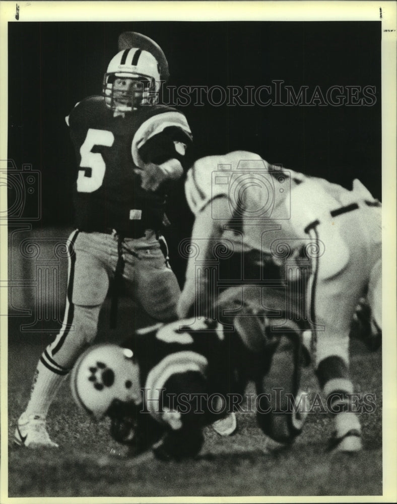 1985 Press Photo Frank Martinez, South San Antonio High School Football Player- Historic Images