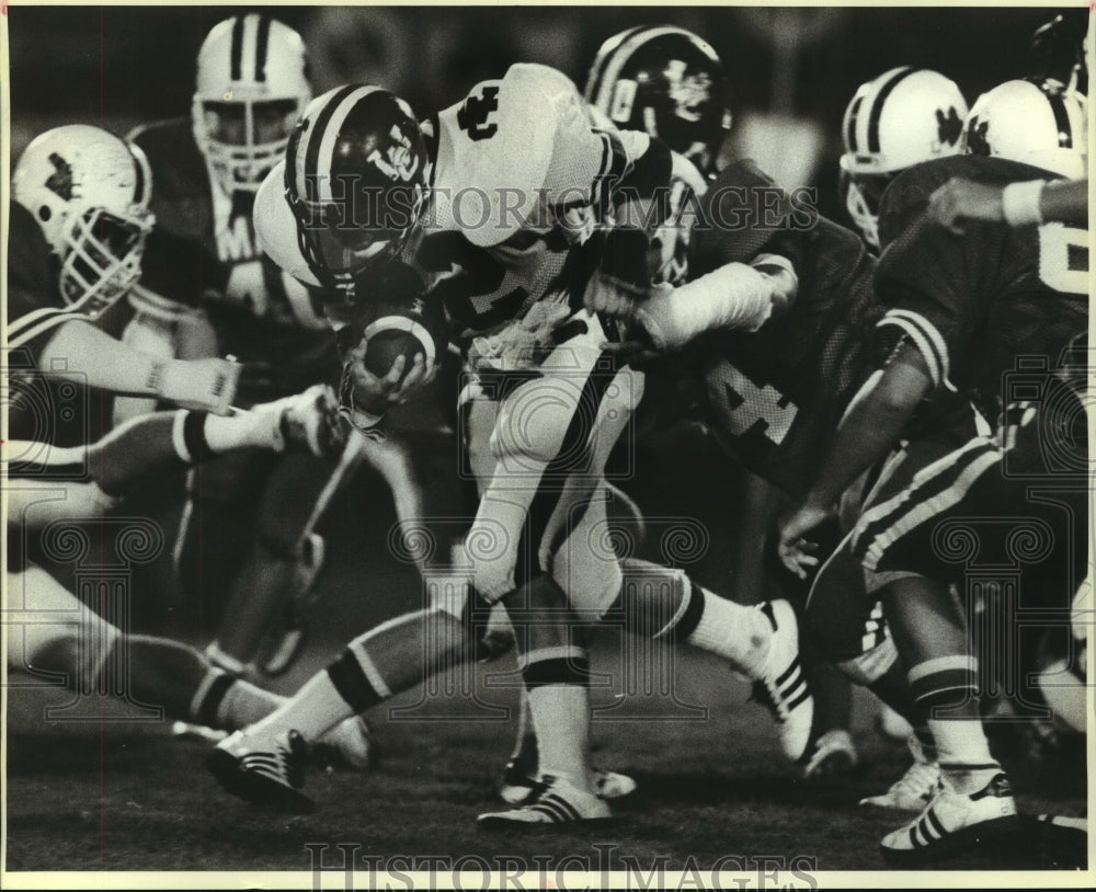 1984 Press Photo Robert Westbrook, Churchill High School Football Player at Game- Historic Images