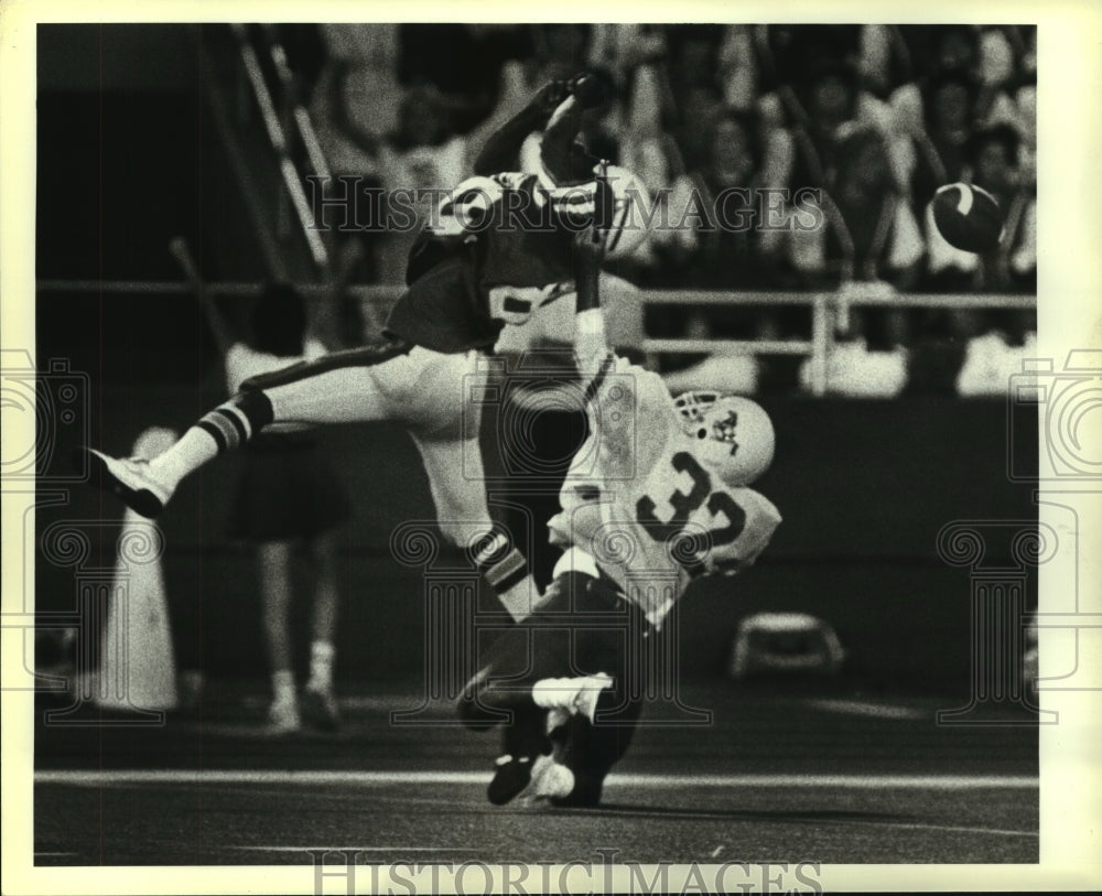 1984 Press Photo John Jay and Sam Houston play high school football - sas08343- Historic Images