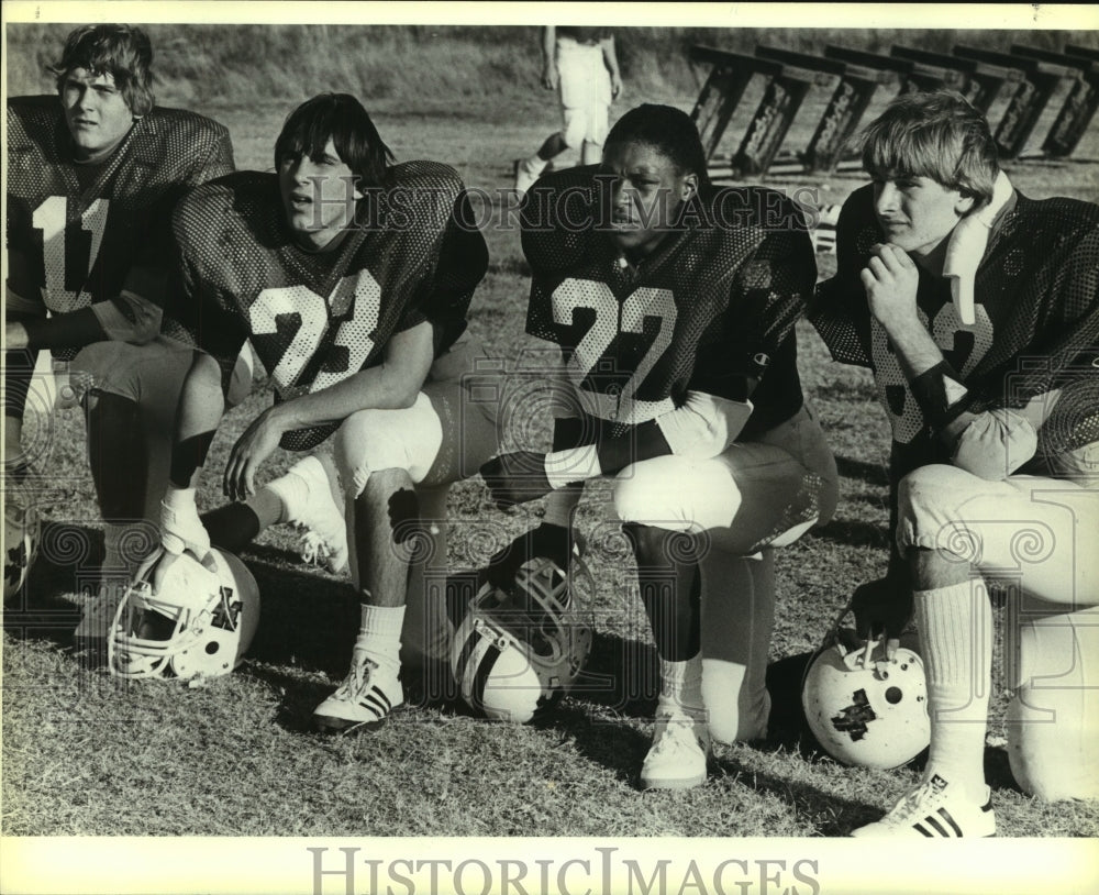 1984 Press Photo Madison High football defensive backs - sas08355- Historic Images
