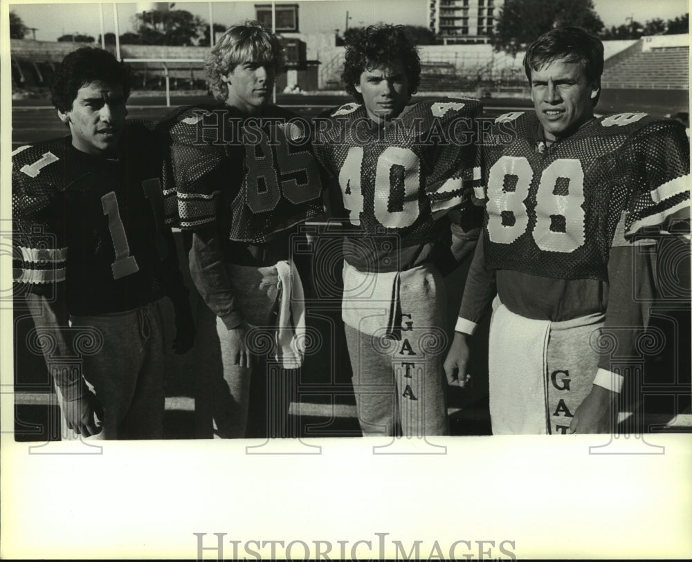 1984 Press Photo A quartet of Randolph High football players - sas08367- Historic Images