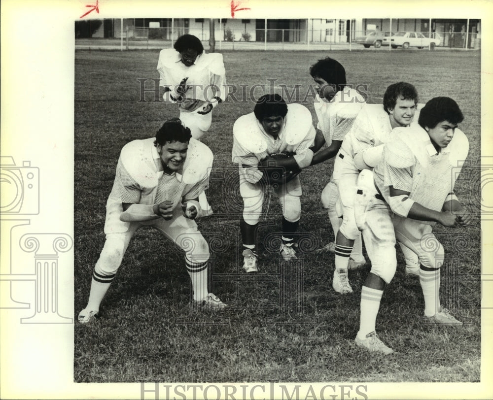 1983 Press Photo High School Football Team Players at Practice - sas08400- Historic Images