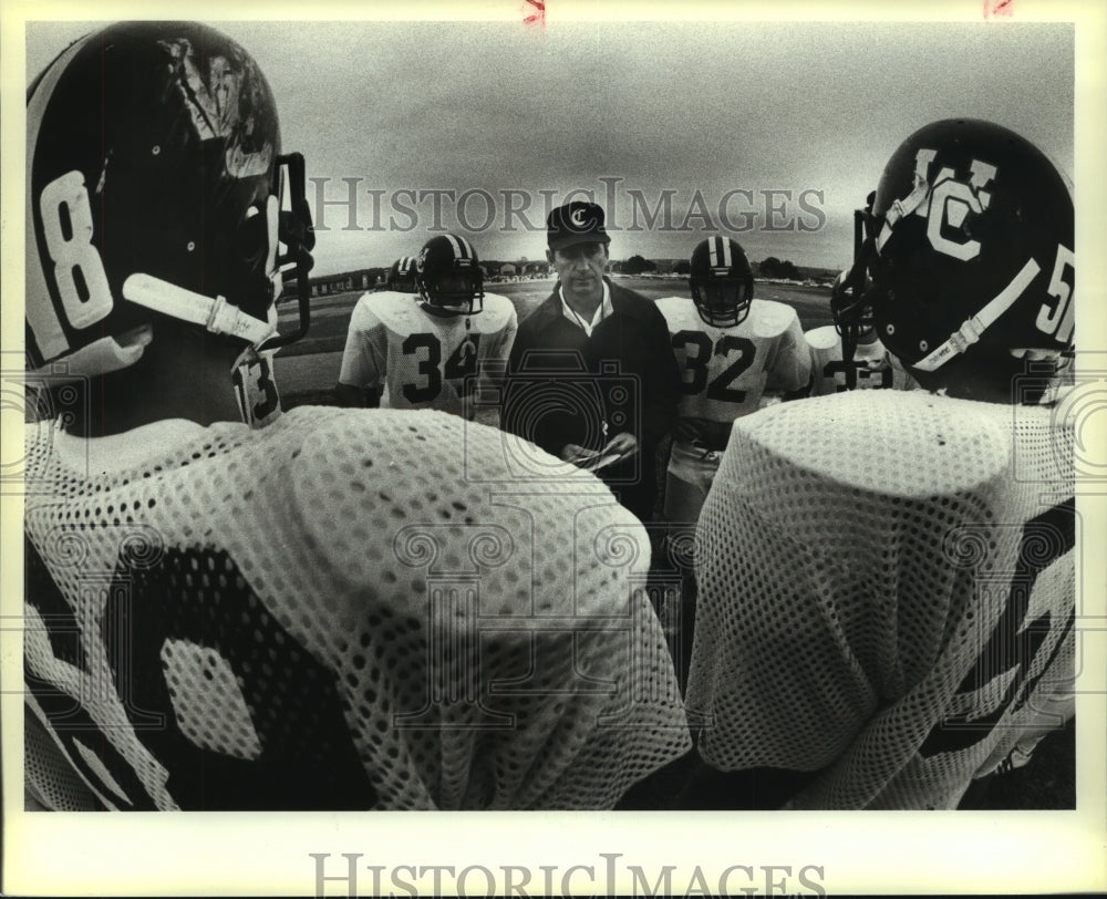 1983 Press Photo Jerry Comalander, Churchill High School Football Coach- Historic Images