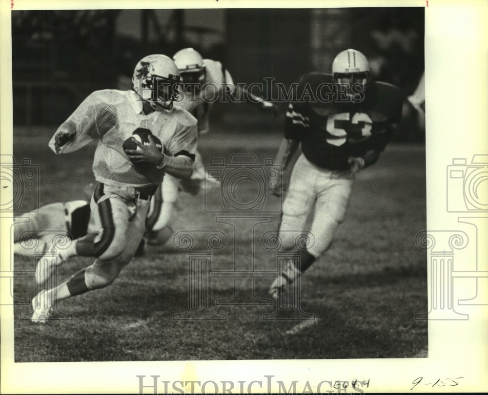 1983 Press Photo South San Antonio and Wheatley High School Football Players- Historic Images