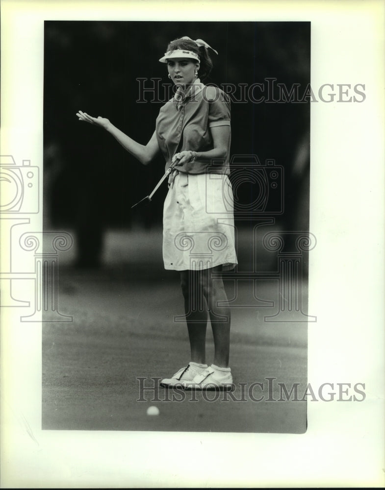 1989 Press Photo Golfer Neisy Rodriguez at Brackenridge City Women's Golf Match- Historic Images