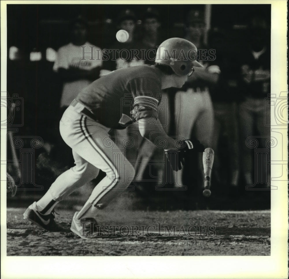 1988 Press Photo Ernie Leal, Judson High School Baseball Player at Game- Historic Images