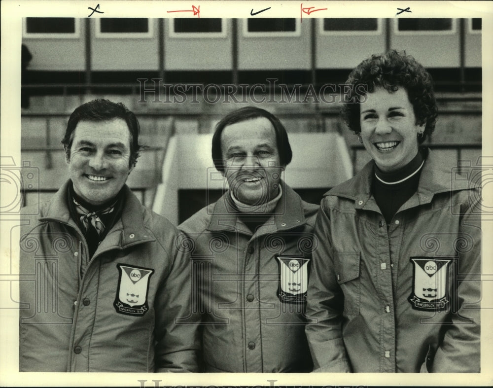 Press Photo ABC Olympics broadcasters Art Devlin, Jim McKay and Anne Henning- Historic Images