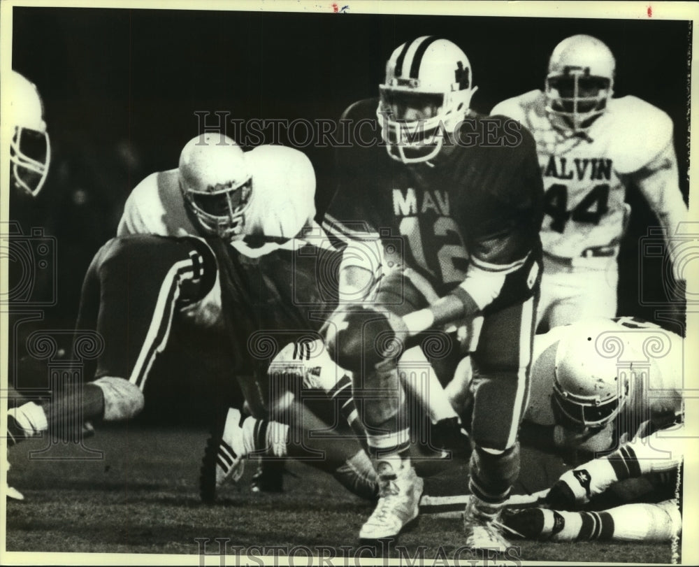 1984 Press Photo Kelly Archer, Madison High School Football Player at Game- Historic Images