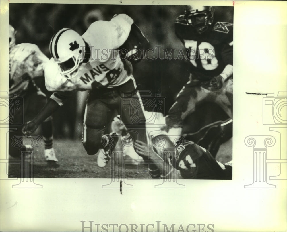 1984 Press Photo Doug Coleman, Madison High School Football Player at Lee Game- Historic Images