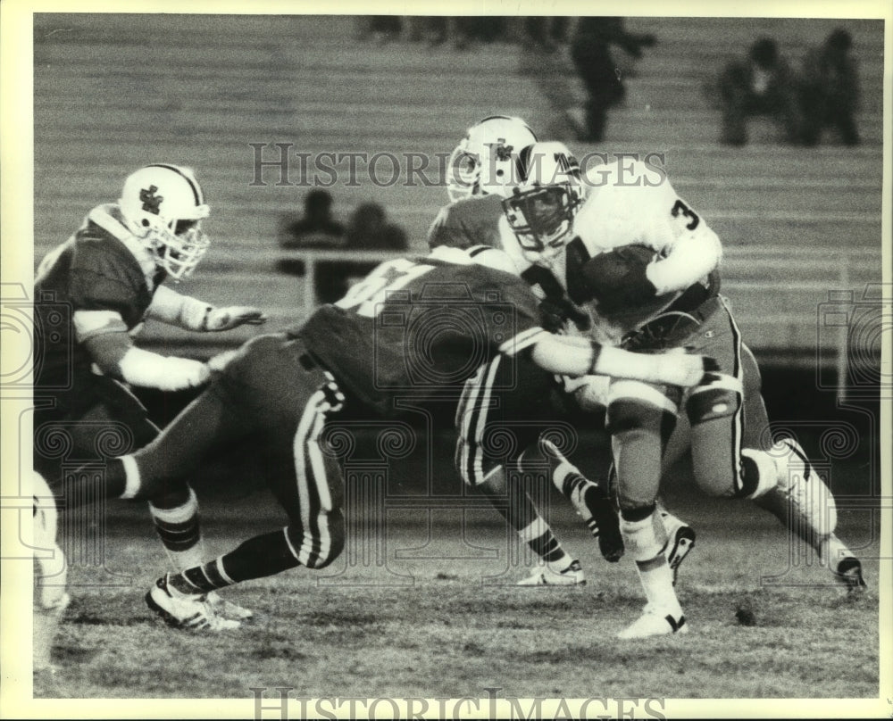 Press Photo Seguin and Matadors High School Football Players at Game- Historic Images