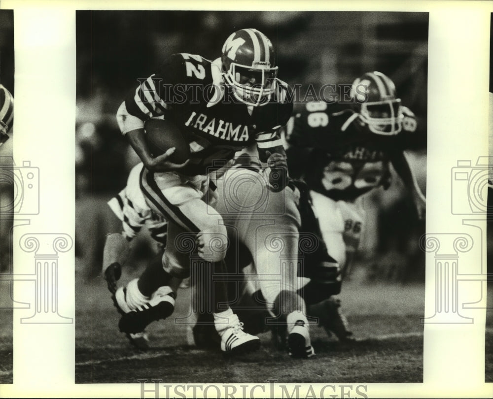 1985 Press Photo MacArthur and Wheatley High School Football Players at Game- Historic Images