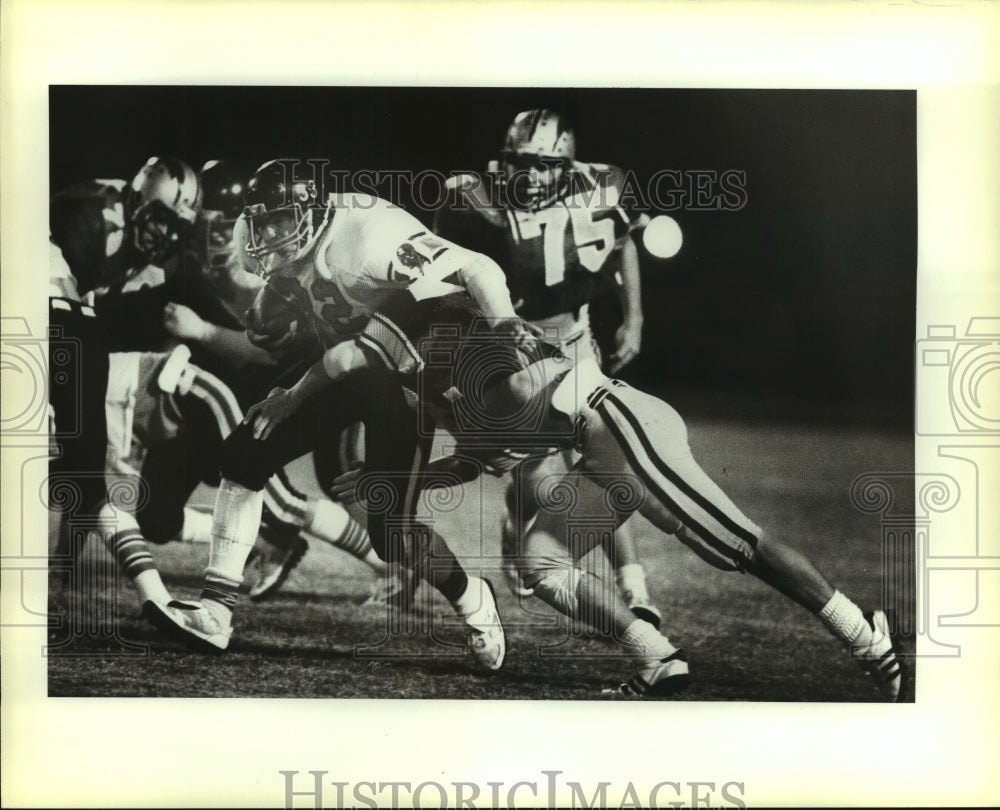 1984 Press Photo Pete Tefford, Ingram High School Football Player at Game- Historic Images