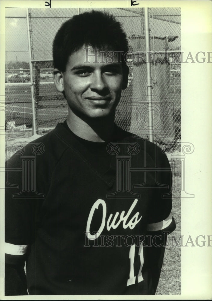 1986 Press Photo John Valdivia, Highlands High School Baseball Pitcher- Historic Images