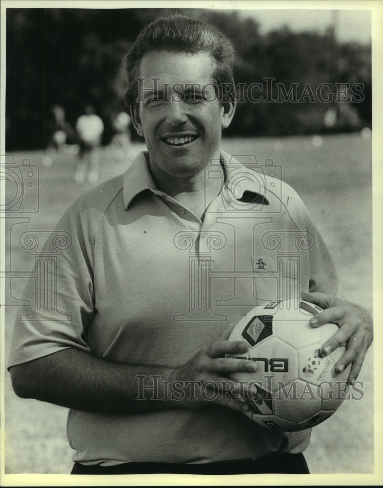 1986 Press Photo Jeff Cox, Wranglers Soccer Team Coach - sas08880- Historic Images